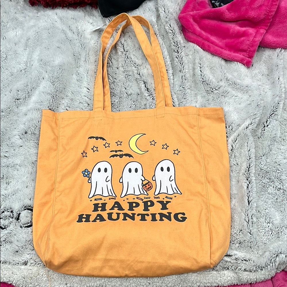 American Eagle Outfitters Orange Ghost Tote Bag